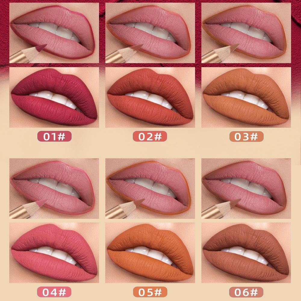 đ„Bara Kr 199 Sista dagen đ12 fĂ€rger Slim Lip Liner Pencil Set | Smudge-Proof đ§| 3s Apply Makeupâš