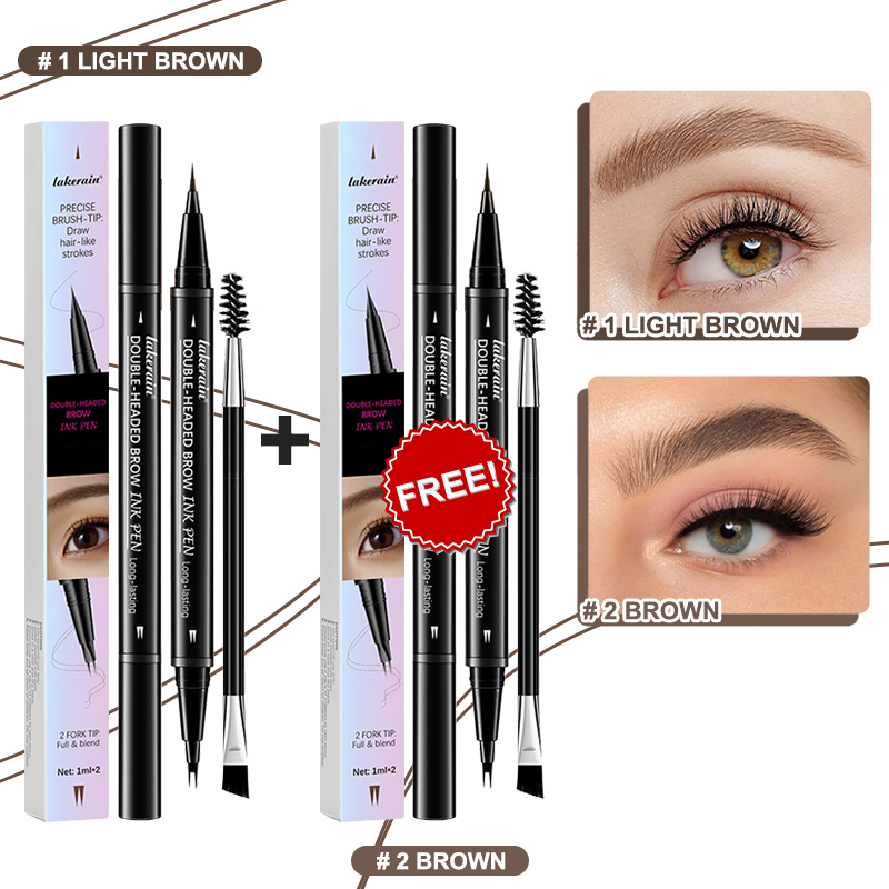💖KÖP 1 FÅ 1 GRATIS 💖2-i-1 4D-ögonbrynspenna (naturlig brynmakeup och ögonfranslinje)