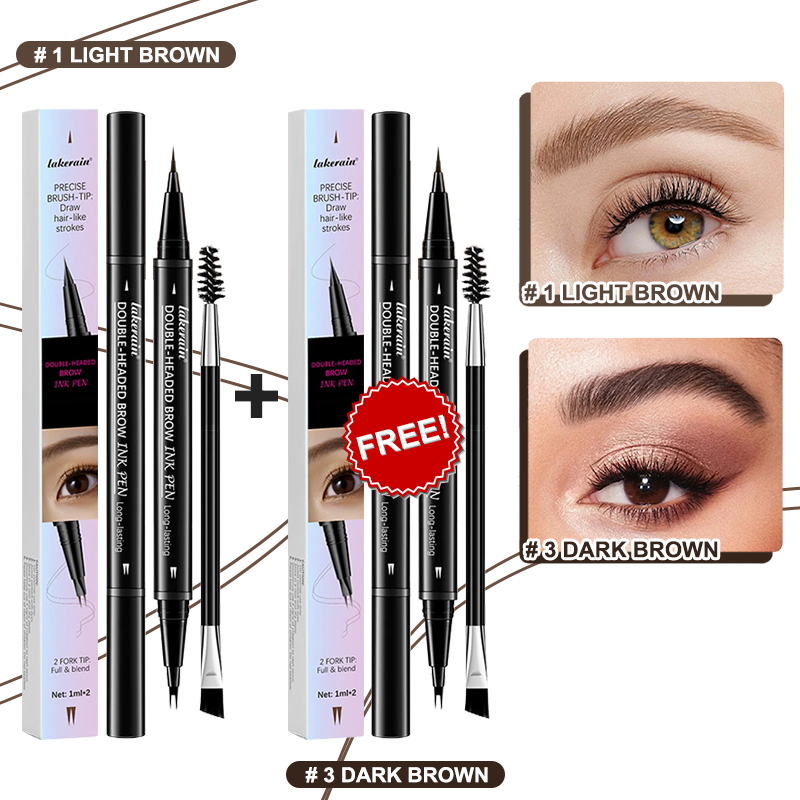 💖KÖP 1 FÅ 1 GRATIS 💖2-i-1 4D-ögonbrynspenna (naturlig brynmakeup och ögonfranslinje)