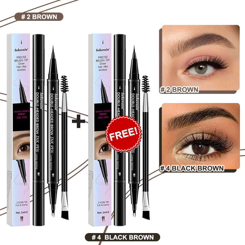 💖KÖP 1 FÅ 1 GRATIS 💖2-i-1 4D-ögonbrynspenna (naturlig brynmakeup och ögonfranslinje)