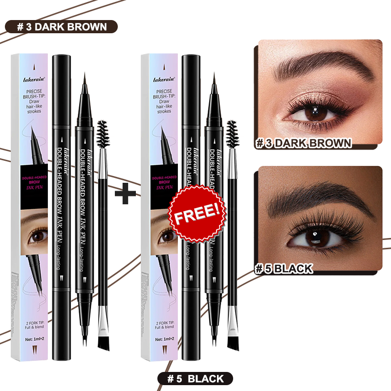 💖KÖP 1 FÅ 1 GRATIS 💖2-i-1 4D-ögonbrynspenna (naturlig brynmakeup och ögonfranslinje)