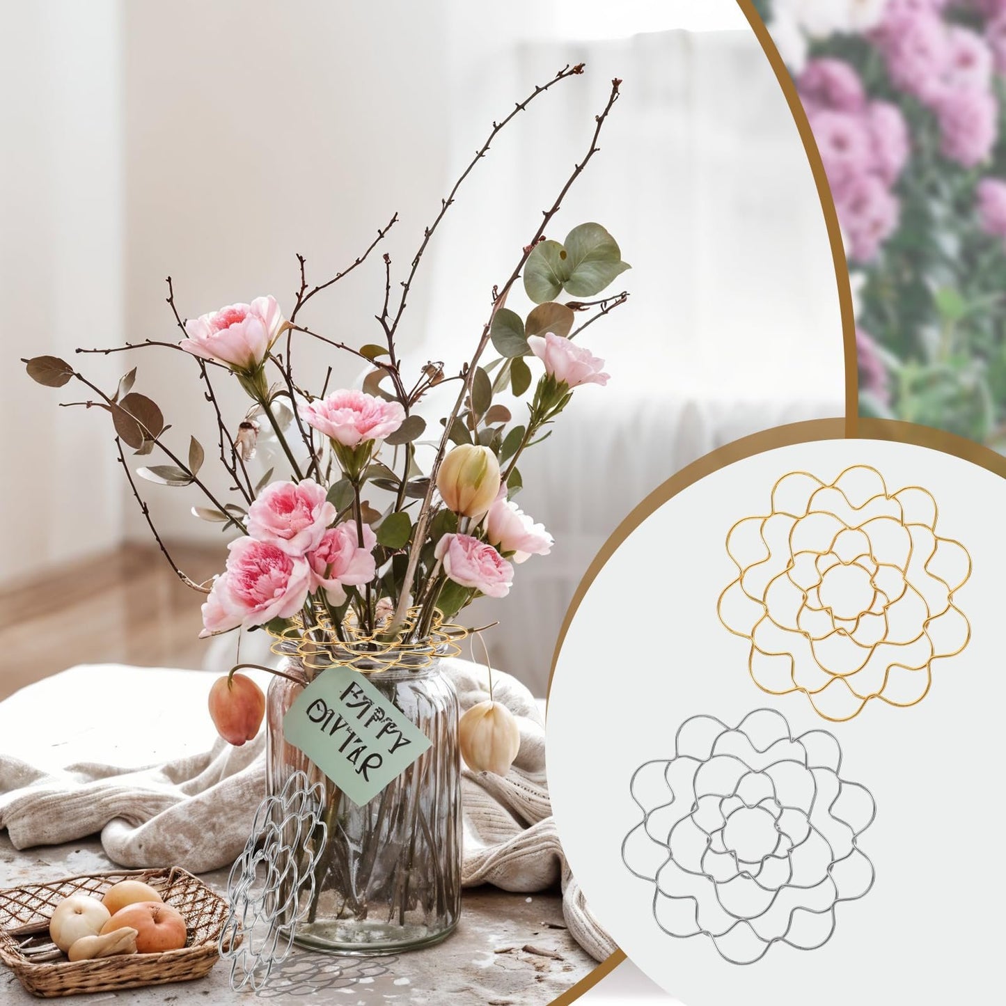 đ„đžOrganizer i rostfritt stĂ„l med blommigt rutnĂ€tâ»ïž