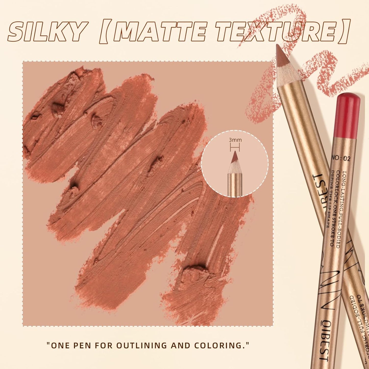 đ„Bara Kr 199 Sista dagen đ12 fĂ€rger Slim Lip Liner Pencil Set | Smudge-Proof đ§| 3s Apply Makeupâš