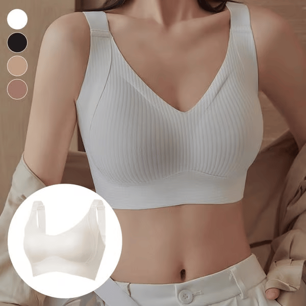 đ„Spring Hot Sale 49% OFF- Ribbad Push Up Justerbar TrĂ„dlös BH för kvinnor