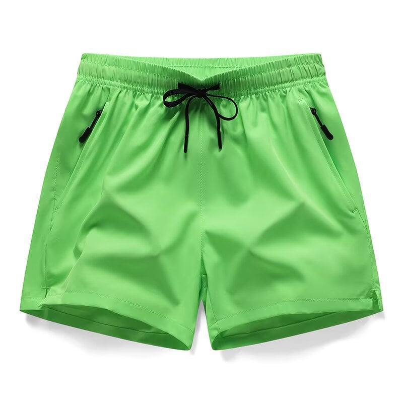 Shorts med dragsko i midjan och bokstavstryck för män -- snabbtorkande shorts