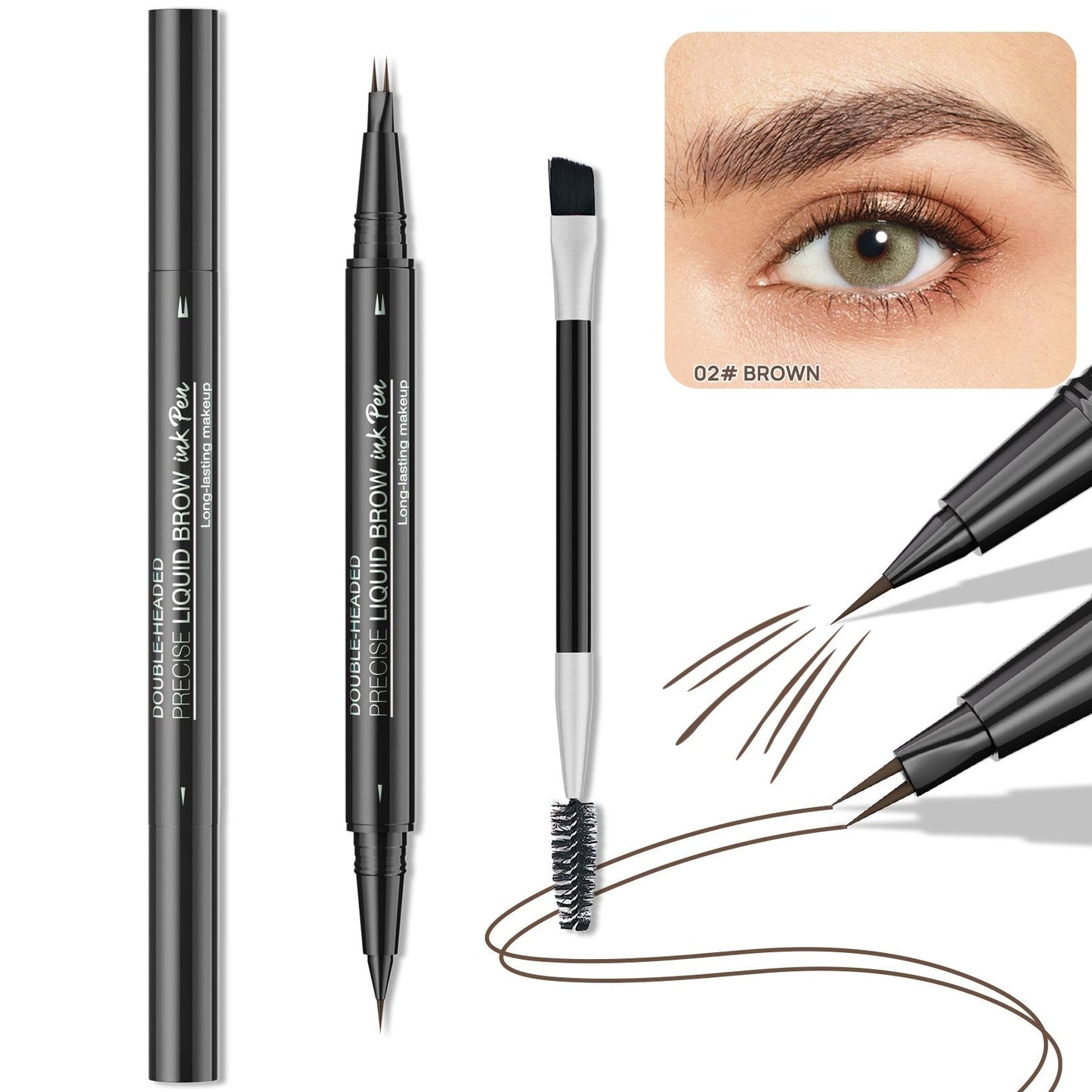 💖KÖP 1 FÅ 1 GRATIS 💖2-i-1 4D-ögonbrynspenna (naturlig brynmakeup och ögonfranslinje)