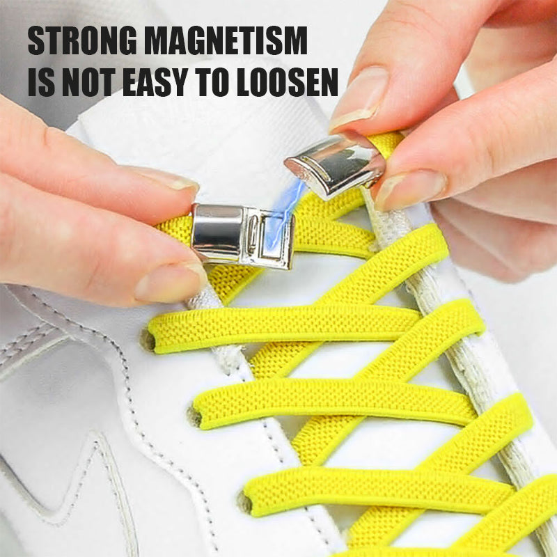 Magnetiskt skosnöre med metallspänne