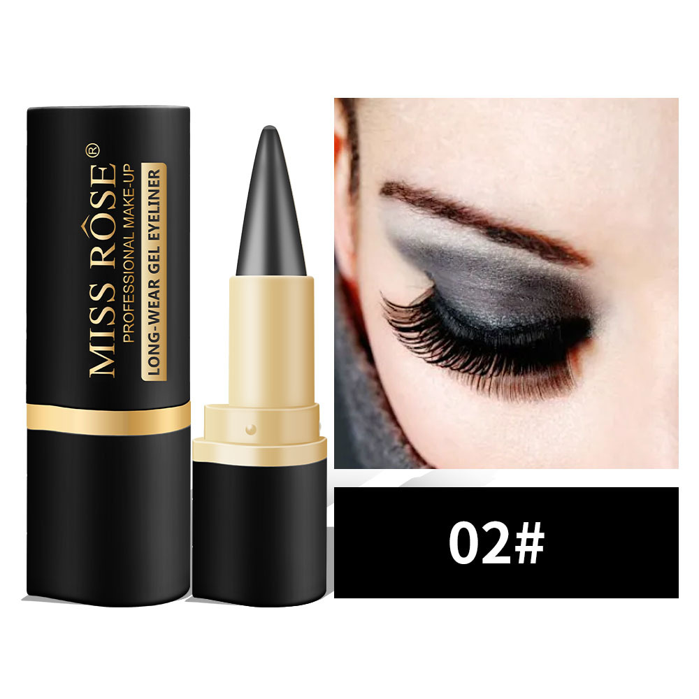 Naturligt svart långtidsverkande gel eyeliner, vattenfast, naturlig formula, säker och ofarlig, skonsam och lätt att ta bort