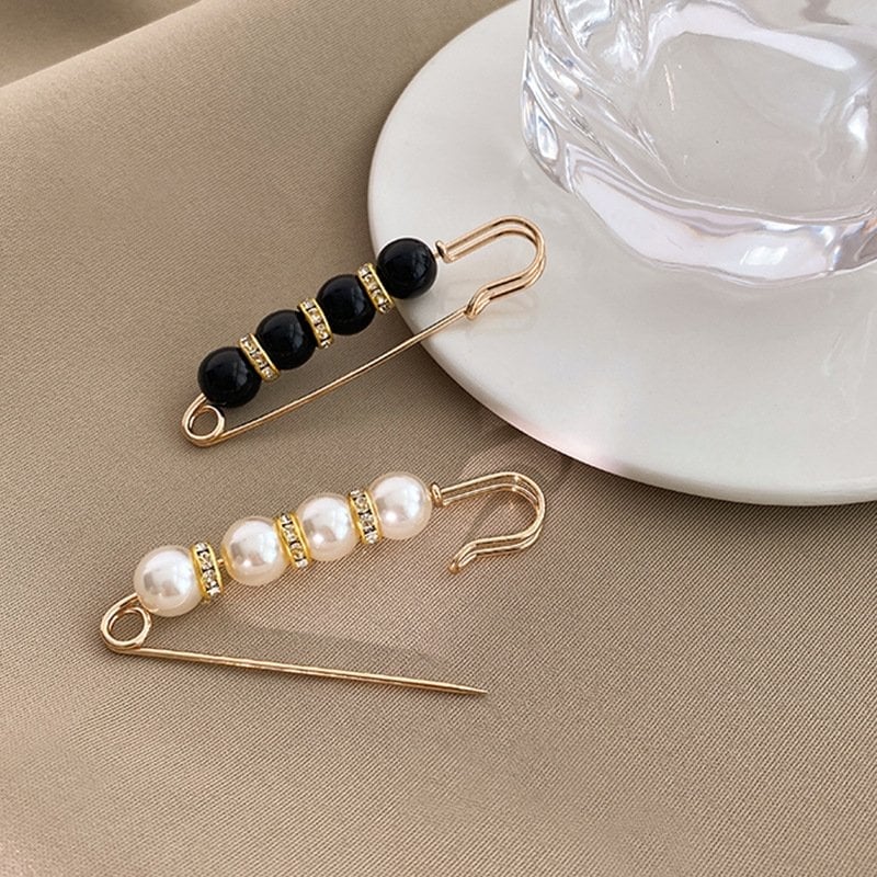 đ„Fancy strass pĂ€rlor sĂ€kerhetsnĂ„l brosch