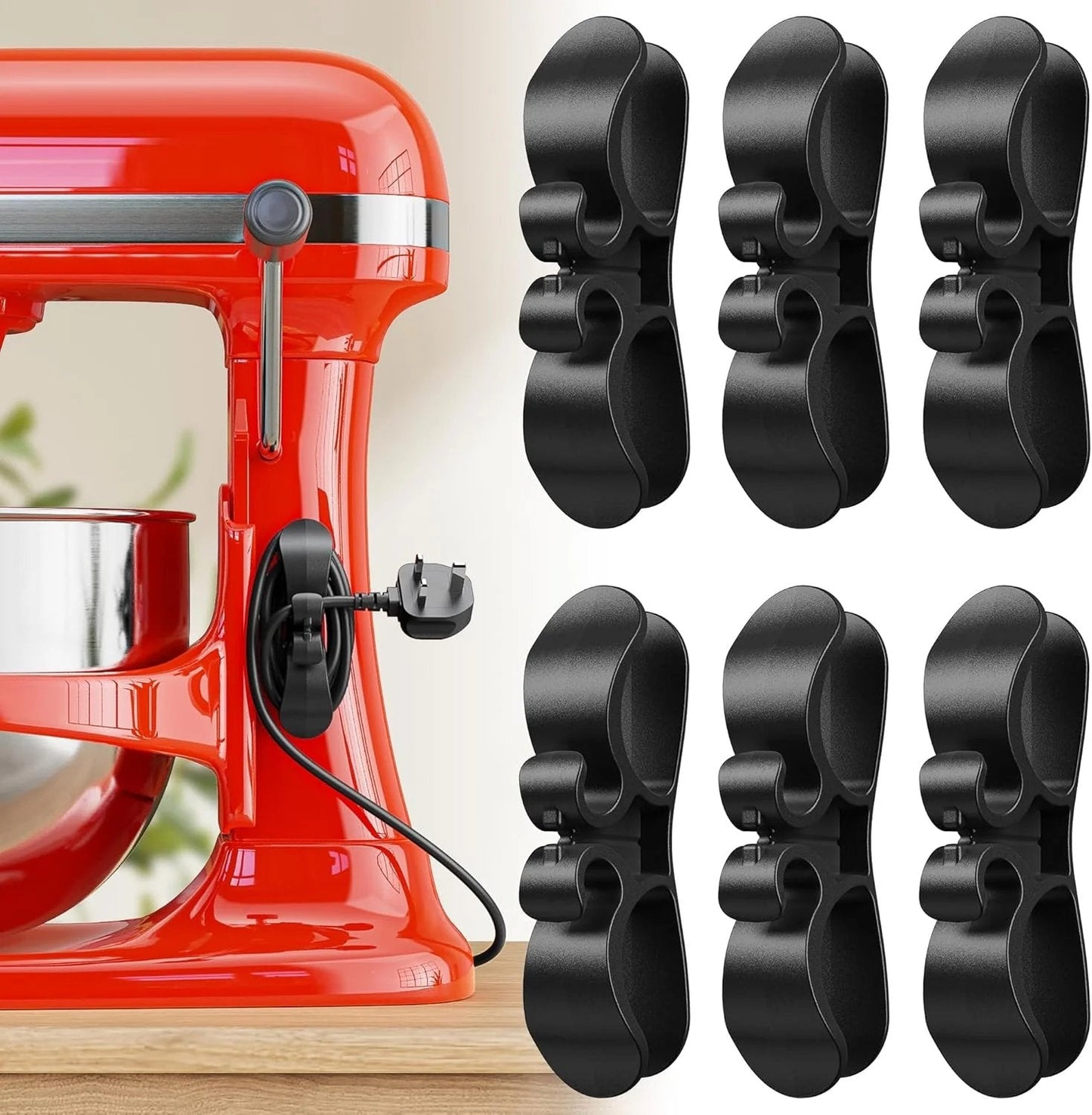 6-piece upgraded cable organiser for appliance