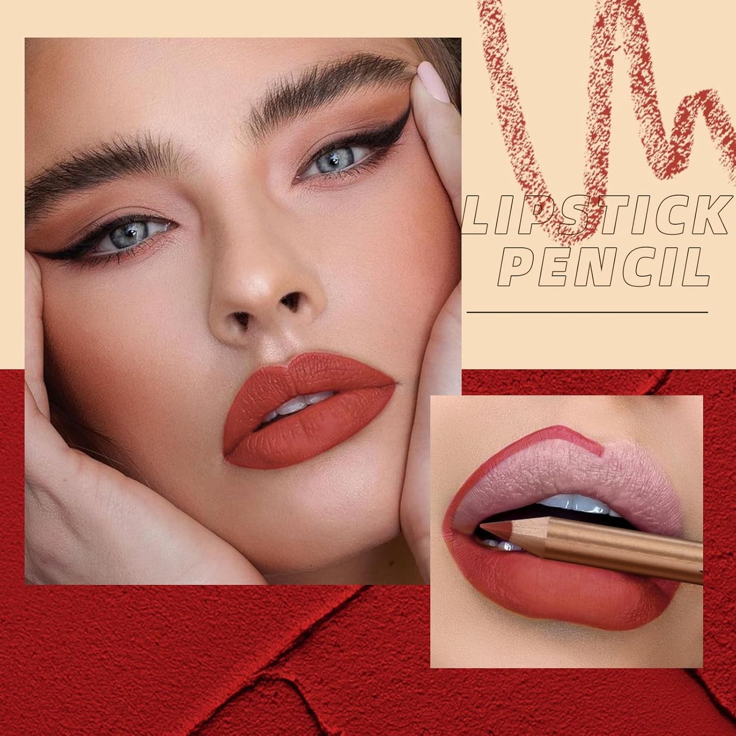 đ„Bara Kr 199 Sista dagen đ12 fĂ€rger Slim Lip Liner Pencil Set | Smudge-Proof đ§| 3s Apply Makeupâš