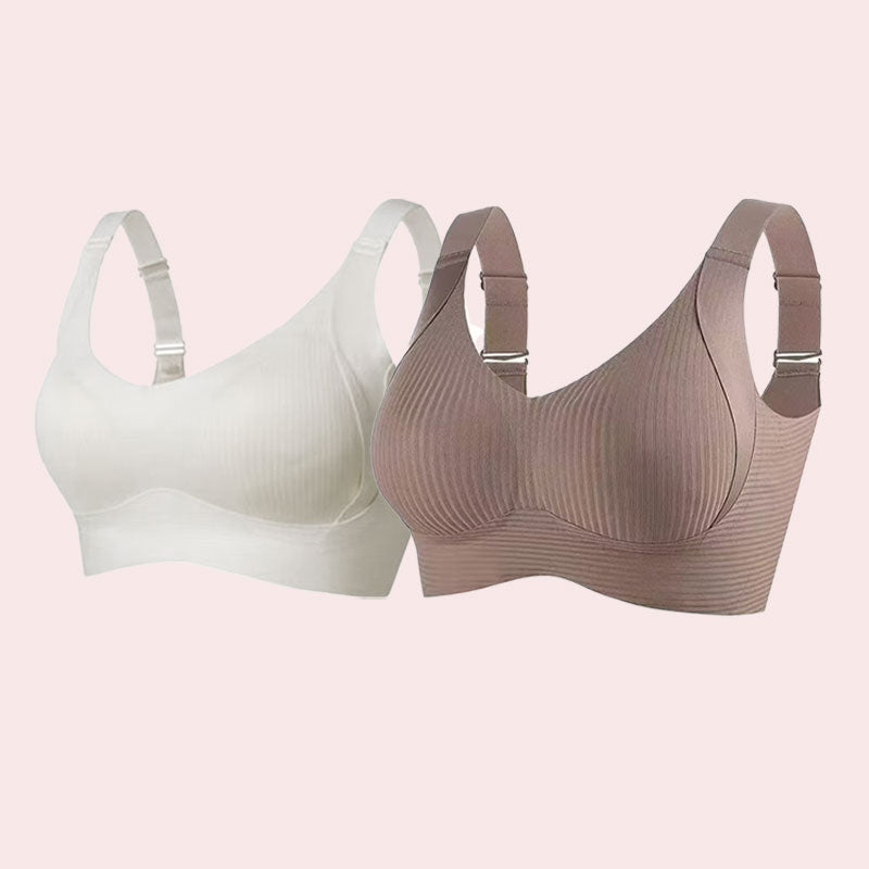 đ„Spring Hot Sale 49% OFF- Ribbad Push Up Justerbar TrĂ„dlös BH för kvinnor