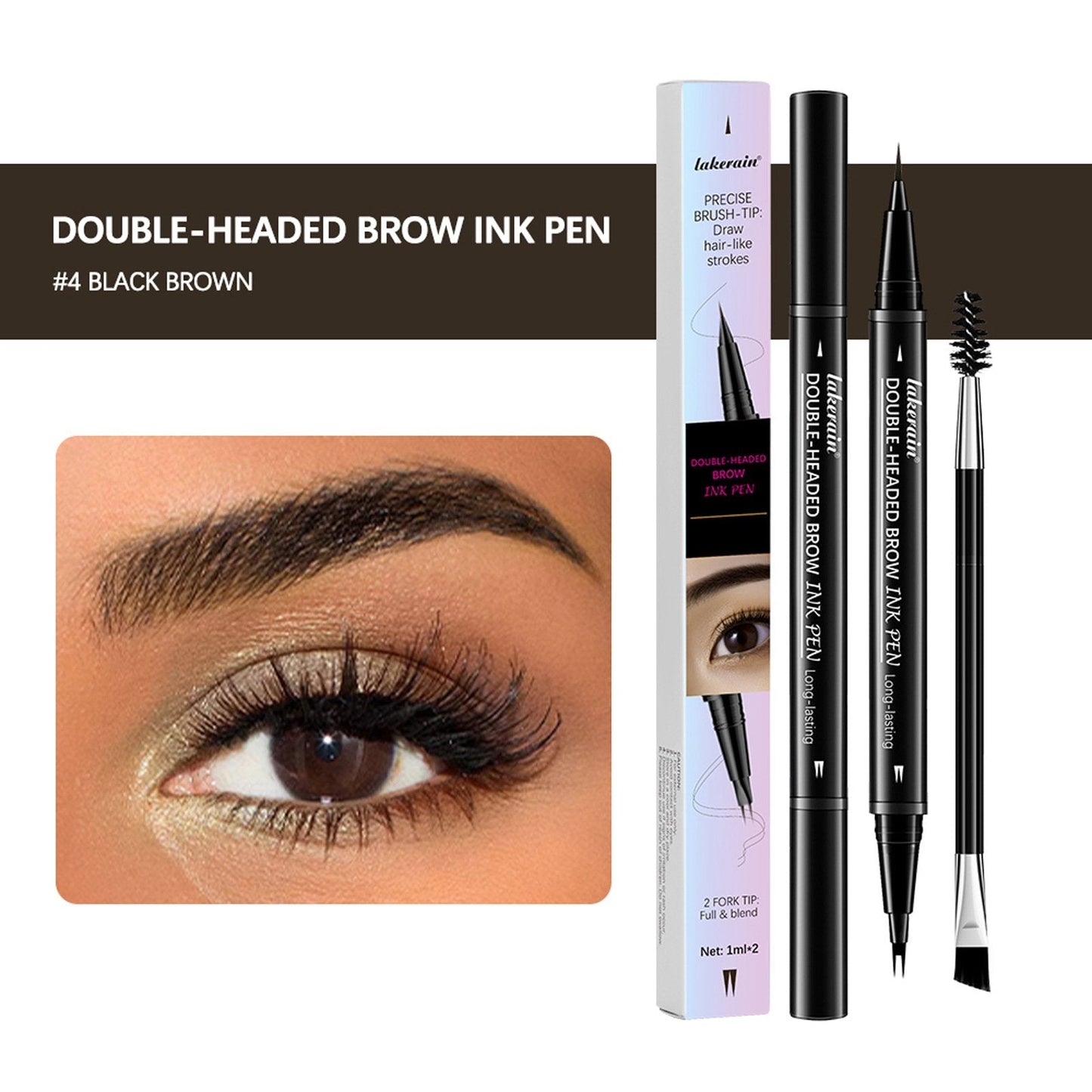 💖KÖP 1 FÅ 1 GRATIS 💖2-i-1 4D-ögonbrynspenna (naturlig brynmakeup och ögonfranslinje)