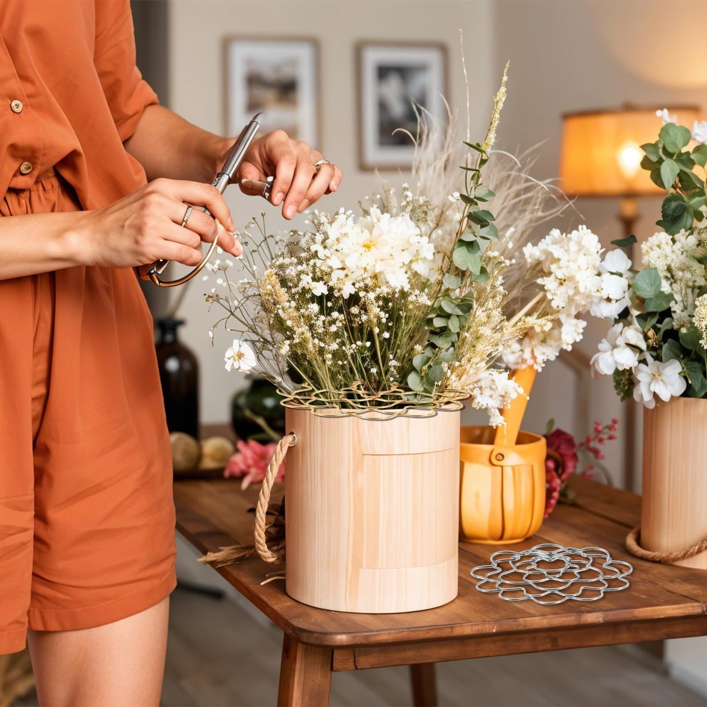 đ„đžOrganizer i rostfritt stĂ„l med blommigt rutnĂ€tâ»ïž