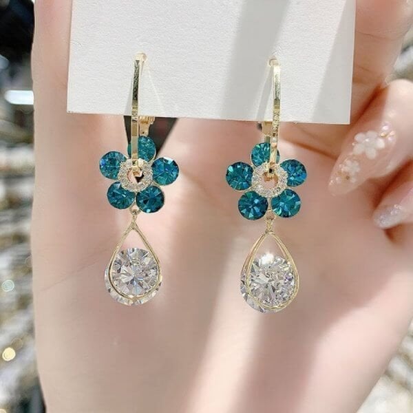 đ„Superrea nu!!!!!!đ„Fashion Flower Crystal ĂrhĂ€ngen