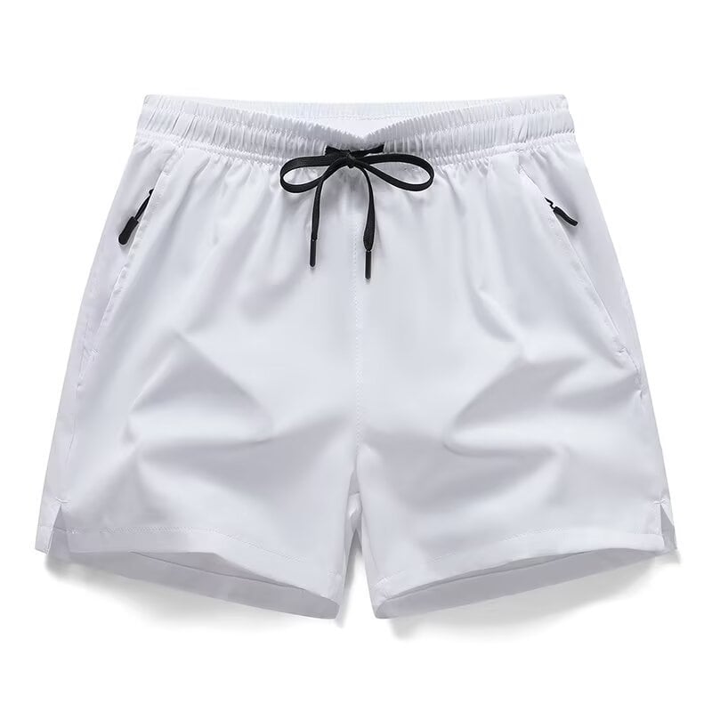 Shorts med dragsko i midjan och bokstavstryck för män -- snabbtorkande shorts