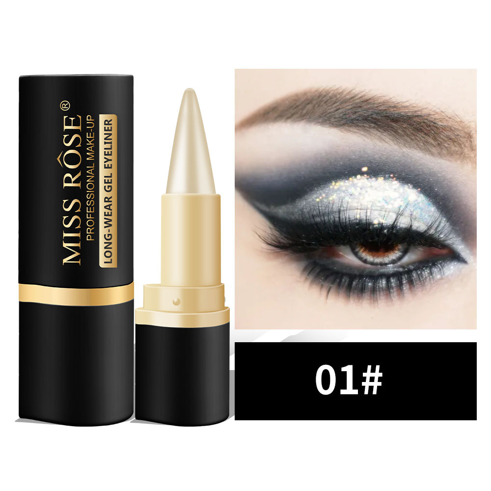 Naturligt svart långtidsverkande gel eyeliner, vattenfast, naturlig formula, säker och ofarlig, skonsam och lätt att ta bort