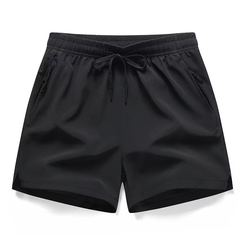 Shorts med dragsko i midjan och bokstavstryck för män -- snabbtorkande shorts