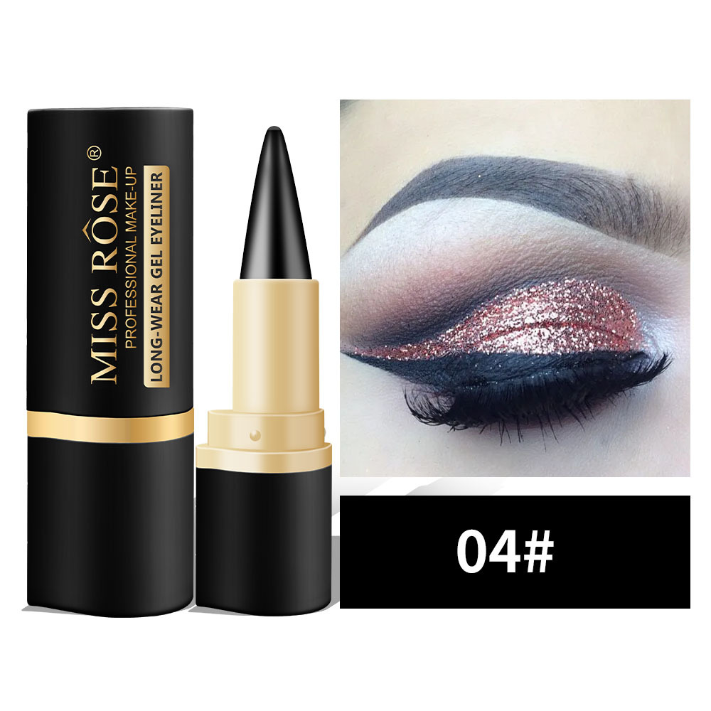 Naturligt svart långtidsverkande gel eyeliner, vattenfast, naturlig formula, säker och ofarlig, skonsam och lätt att ta bort