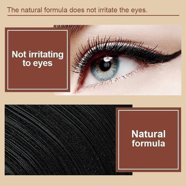 Naturligt svart långtidsverkande gel eyeliner, vattenfast, naturlig formula, säker och ofarlig, skonsam och lätt att ta bort