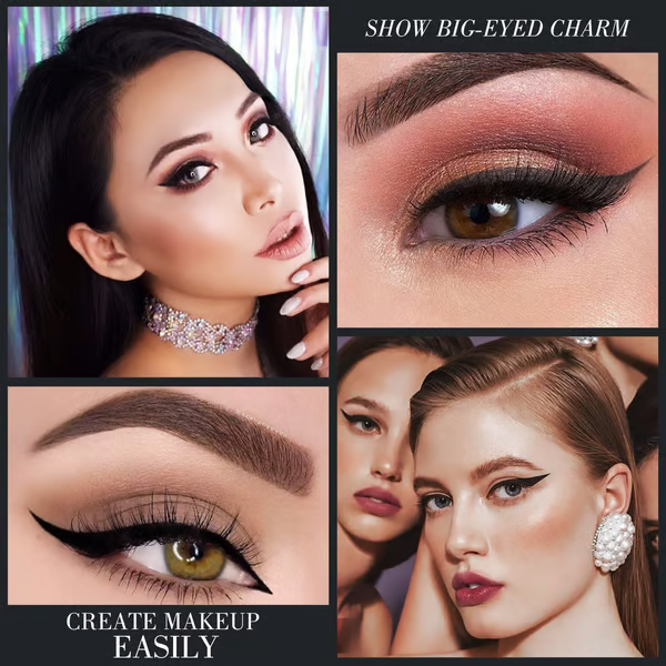 Naturligt svart långtidsverkande gel eyeliner, vattenfast, naturlig formula, säker och ofarlig, skonsam och lätt att ta bort