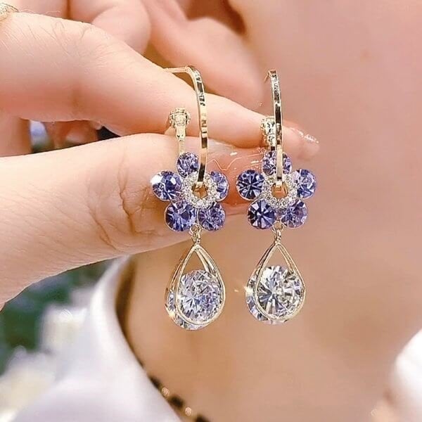 đ„Superrea nu!!!!!!đ„Fashion Flower Crystal ĂrhĂ€ngen