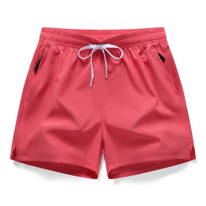 Shorts med dragsko i midjan och bokstavstryck för män -- snabbtorkande shorts