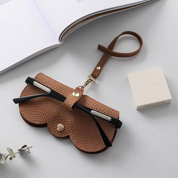 Mjuka solglasögon i PU-läder Bag👓️
