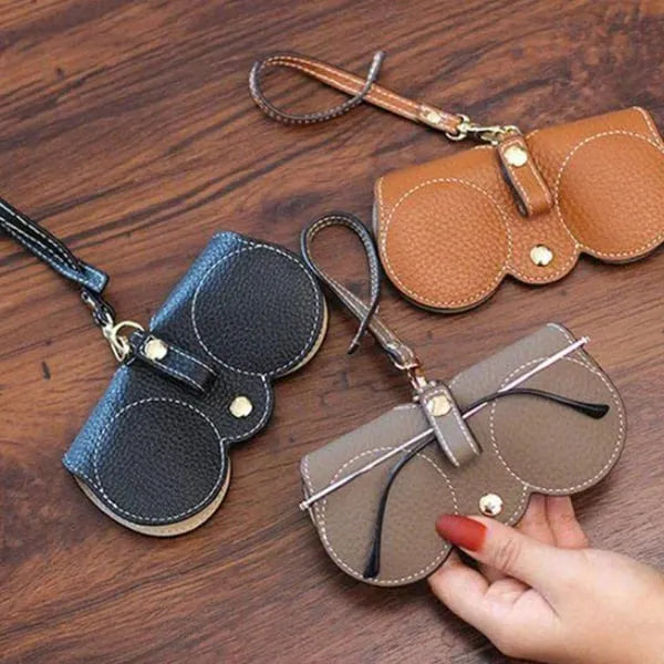 Mjuka solglasögon i PU-läder Bag👓️