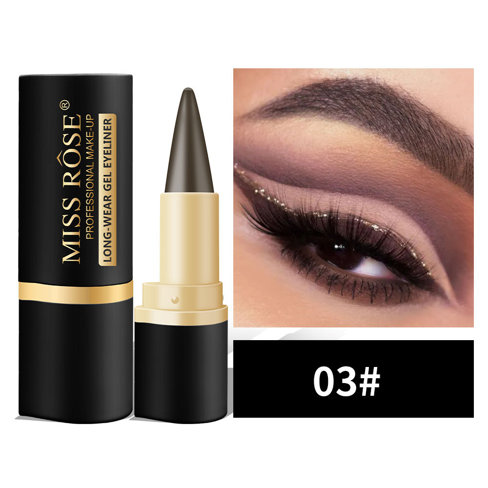 Naturligt svart långtidsverkande gel eyeliner, vattenfast, naturlig formula, säker och ofarlig, skonsam och lätt att ta bort
