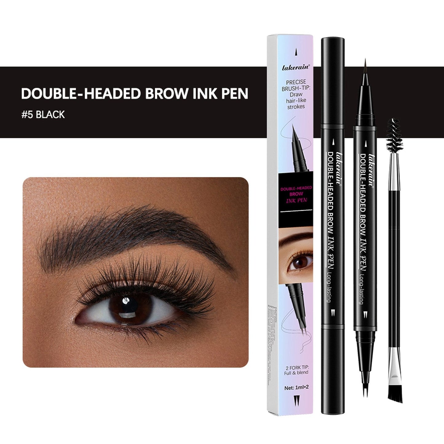 💖KÖP 1 FÅ 1 GRATIS 💖2-i-1 4D-ögonbrynspenna (naturlig brynmakeup och ögonfranslinje)