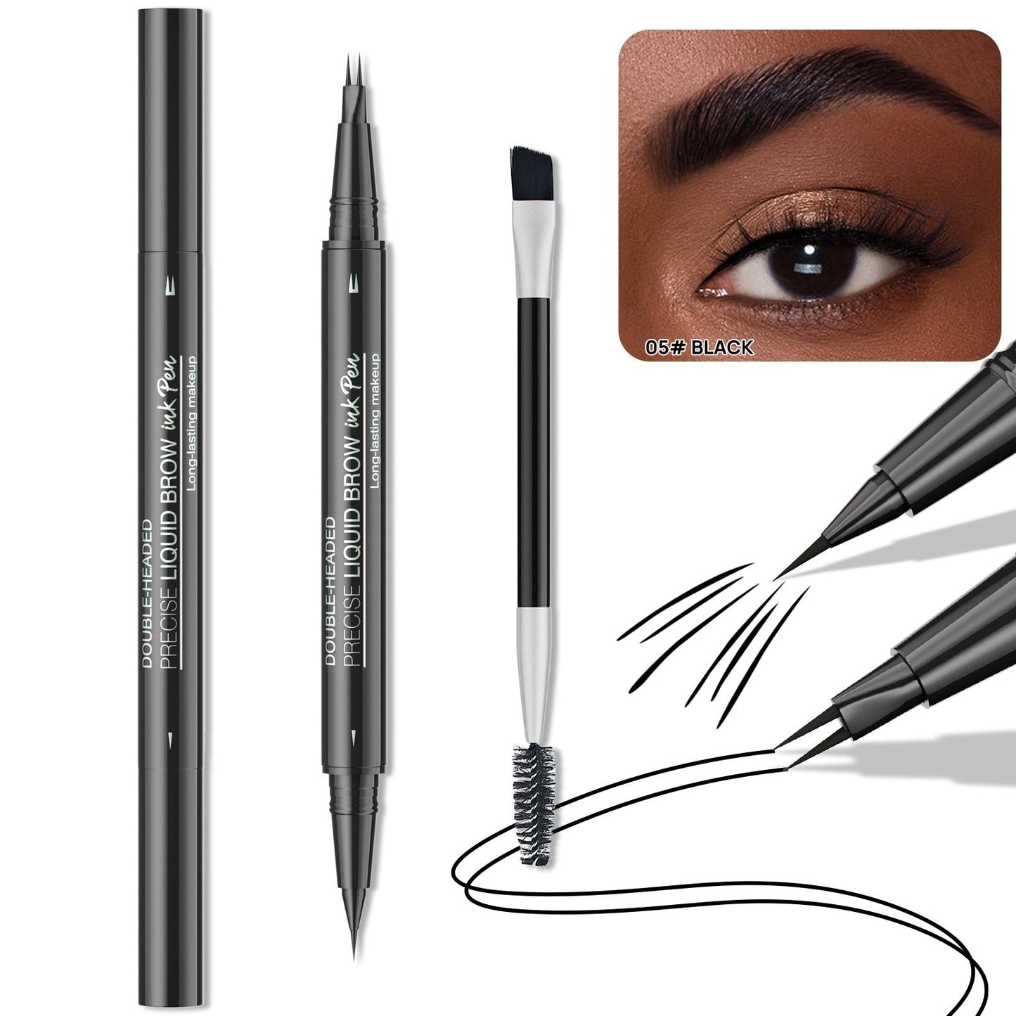 💖KÖP 1 FÅ 1 GRATIS 💖2-i-1 4D-ögonbrynspenna (naturlig brynmakeup och ögonfranslinje)