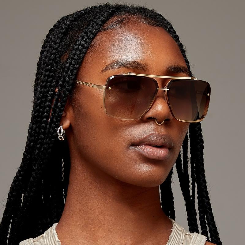 🥳📢Sista dagen 49% rabatt 🔥Retro Gradient Solglasögon UV400 Skydd