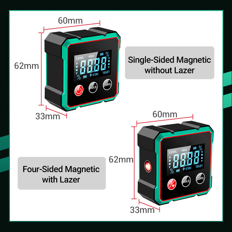 Magnetisk digital vinkelmätare med elektronisk laser