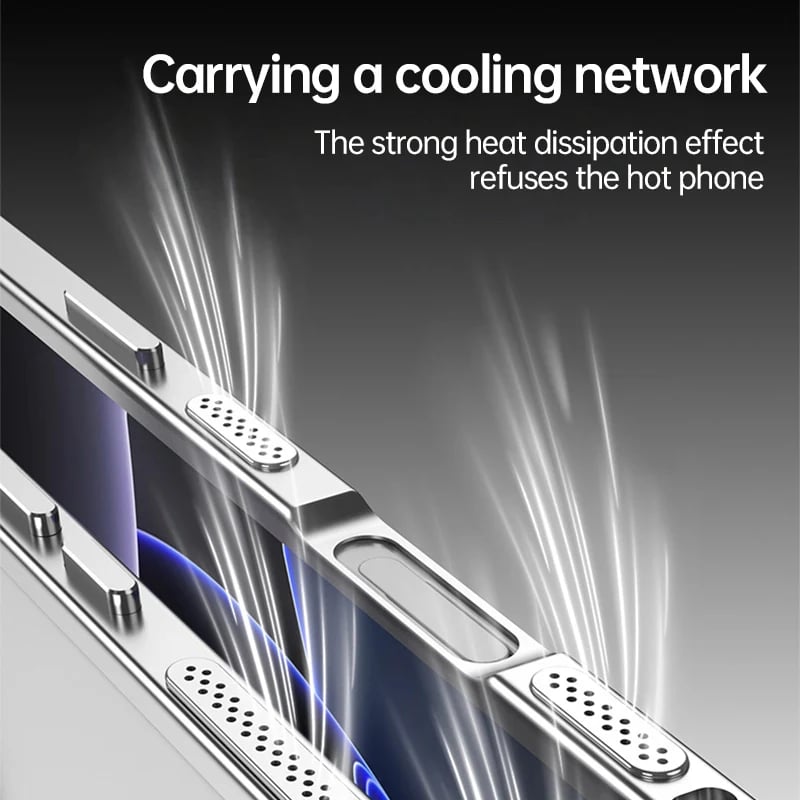 Aluminum Alloy Cooling Frame Heat Dissipation Case for iPhone 14-17 Series