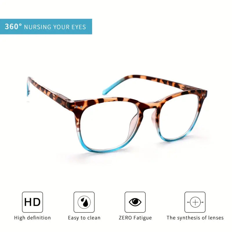 Sexiga läsglasögon med leopardmönster för kvinnor Anti-Blue Light Gradient