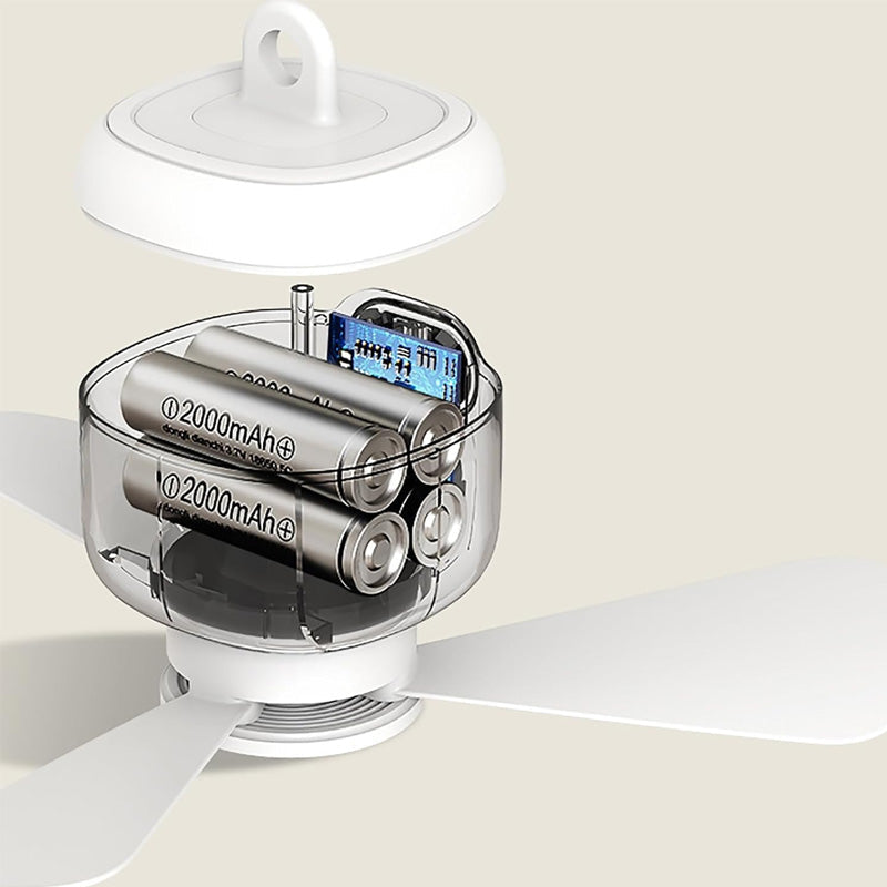 🍃Rechargeable ceiling fan with LED lightin