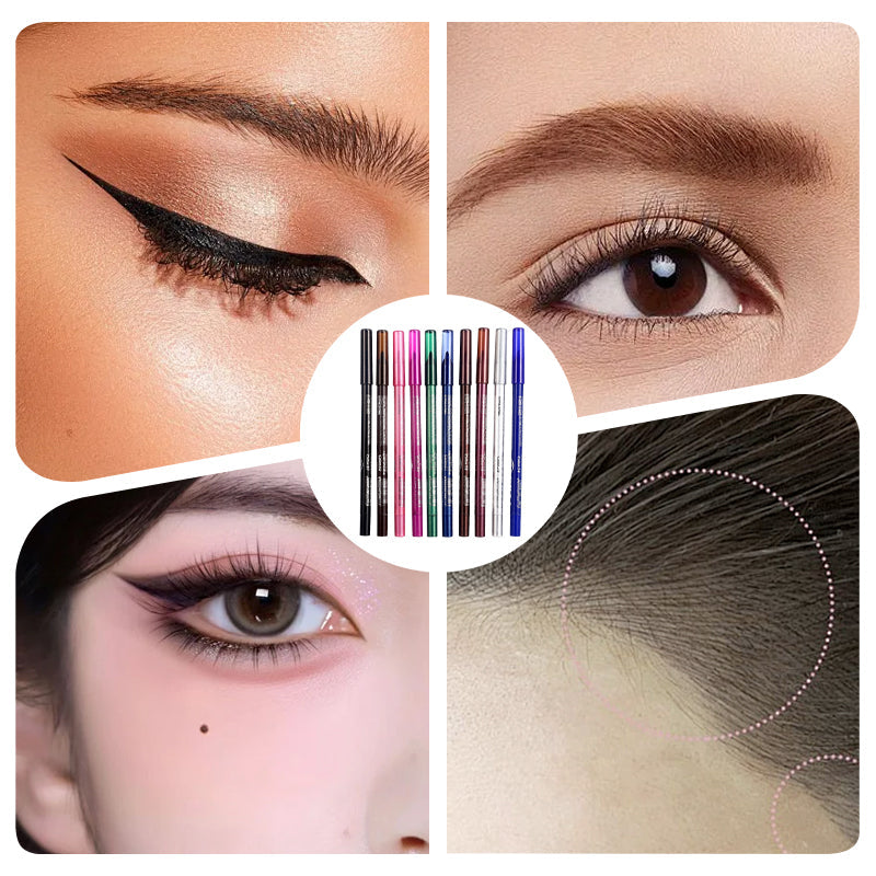 đ10 FĂ€rgade Gel Eylinerpennor - Vattenfast & 12H HĂ„llbarhet