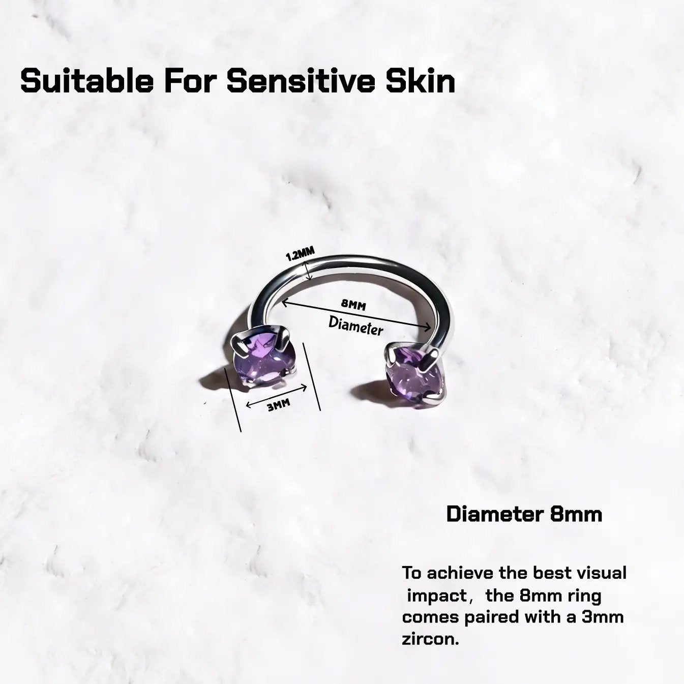 Horseshoe-shaped nose ring – internal thread & comfortabl
