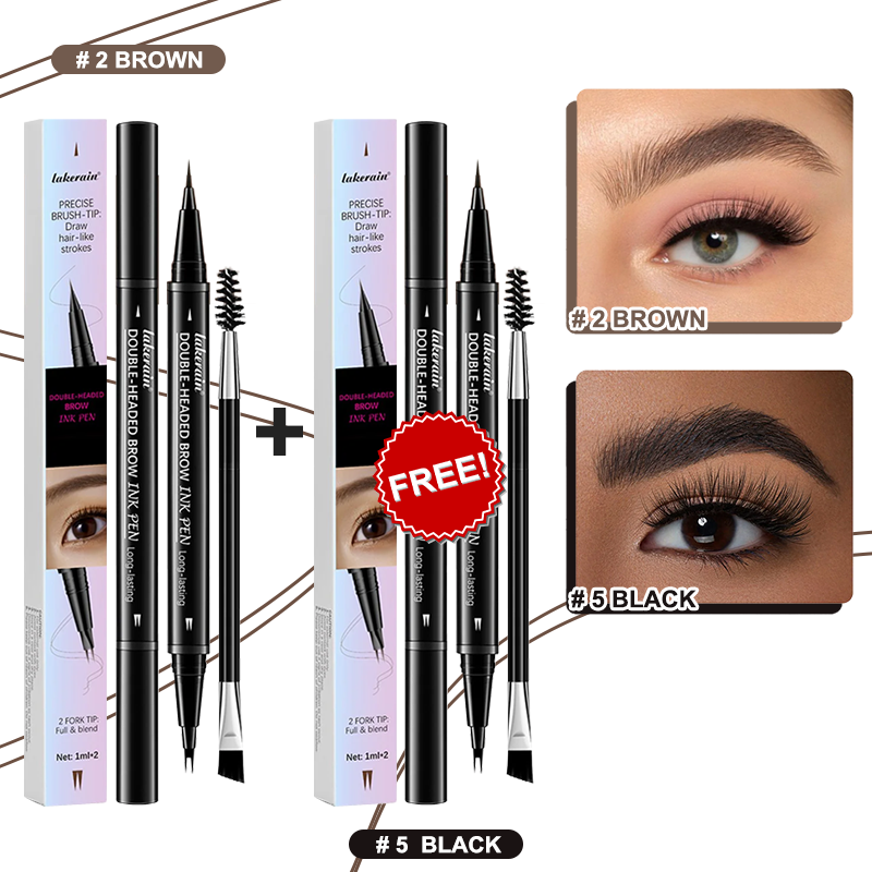 💖KÖP 1 FÅ 1 GRATIS 💖2-i-1 4D-ögonbrynspenna (naturlig brynmakeup och ögonfranslinje)