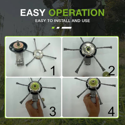 🔥 Replaceable cutting head for lawnmowers/trimmers – steel cutting head for mowing grass 🌿