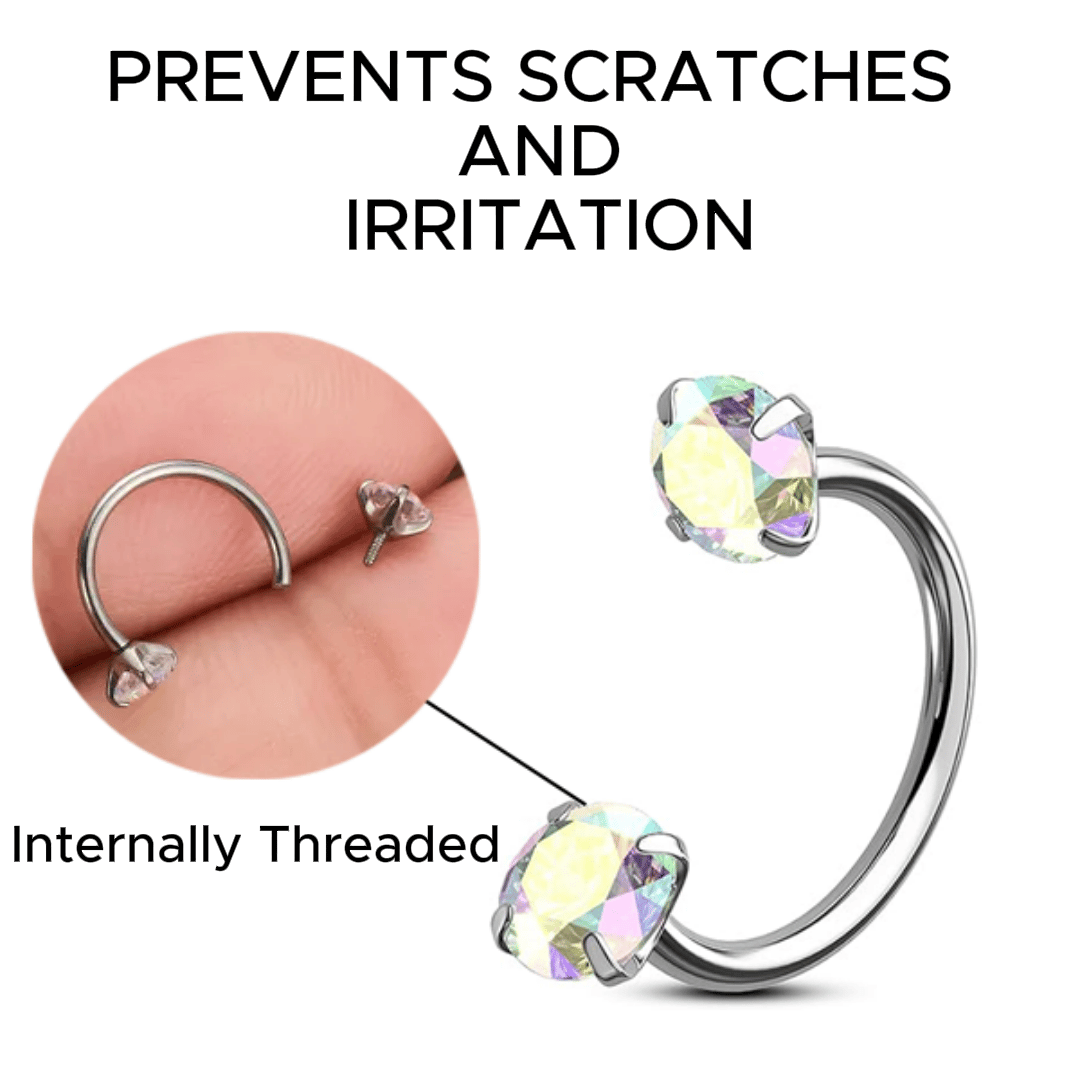 Horseshoe-shaped nose ring – internal thread & comfortabl