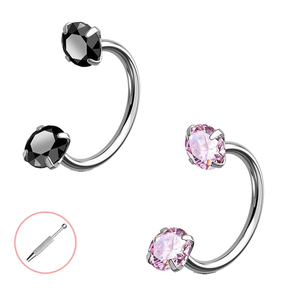 Horseshoe-shaped nose ring – internal thread & comfortabl
