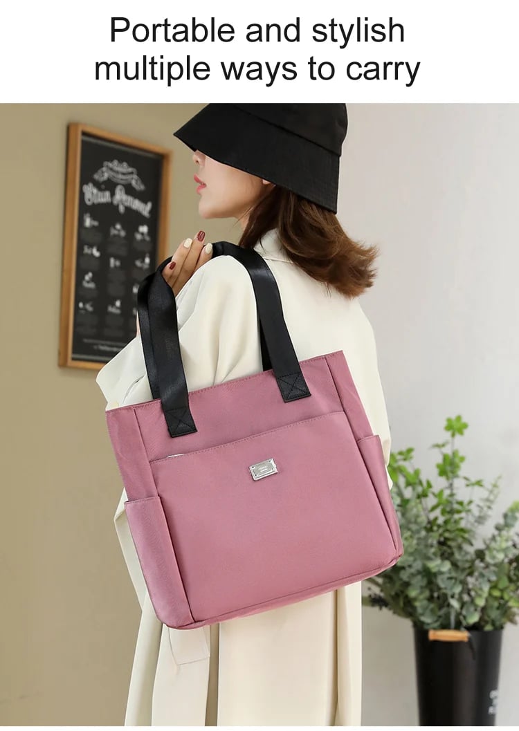 🔥Vattenavvisande axelväska i nylon med flera fickor och stor kapacitet👜