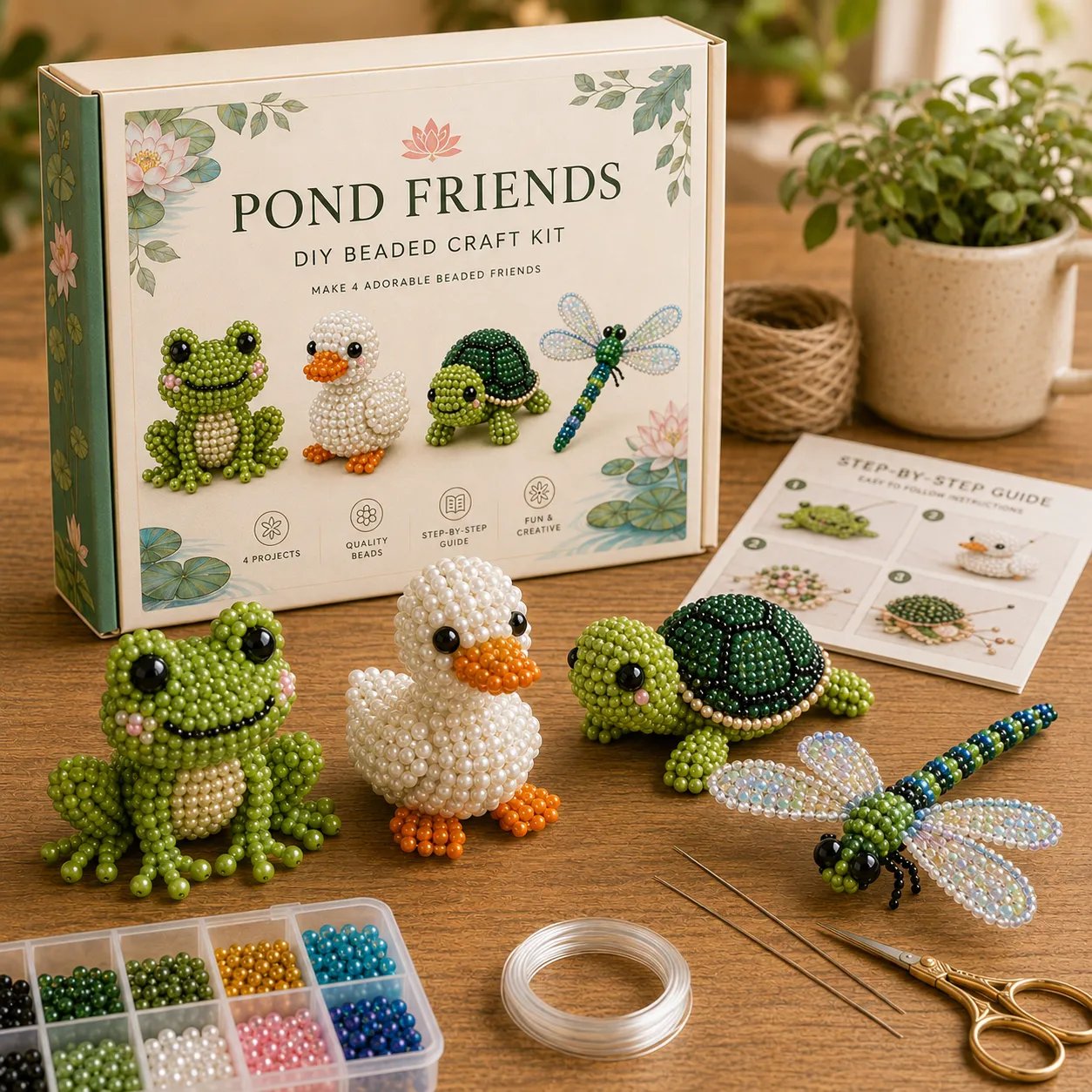 🧵✨ A small DIY kit with 3D beaded jeweller