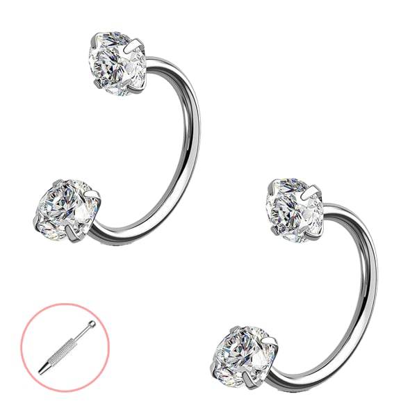 Horseshoe-shaped nose ring – internal thread & comfortabl