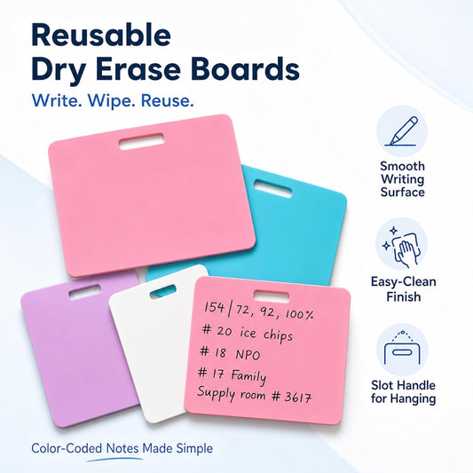 🩺Re-writable note cards | Writable on both sides, won’t fade or smudge (🖊Write. Wipe. Repeat.) 🎁Free clip included