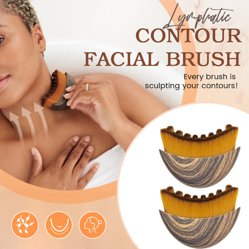 Facial brush for lymphatic drainag