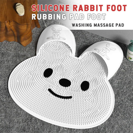 Silikon kanin fot gnugga kudde fot tvätt massage kudde