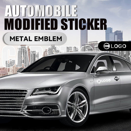 Metall emblem bil modifierad klistermärke